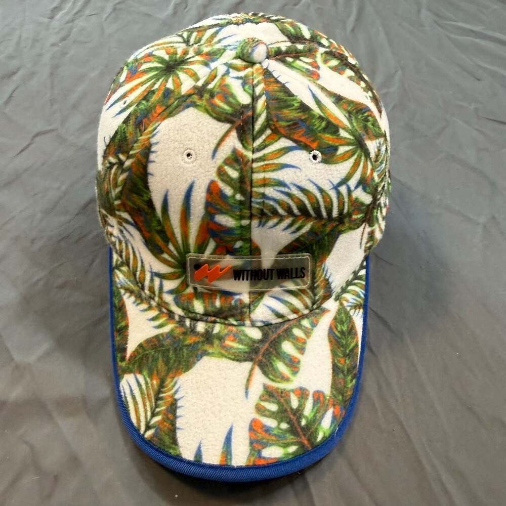 Without Walls Urban Outfitters Hat Tropical Floral Fleece Cord Cap 2010s UO